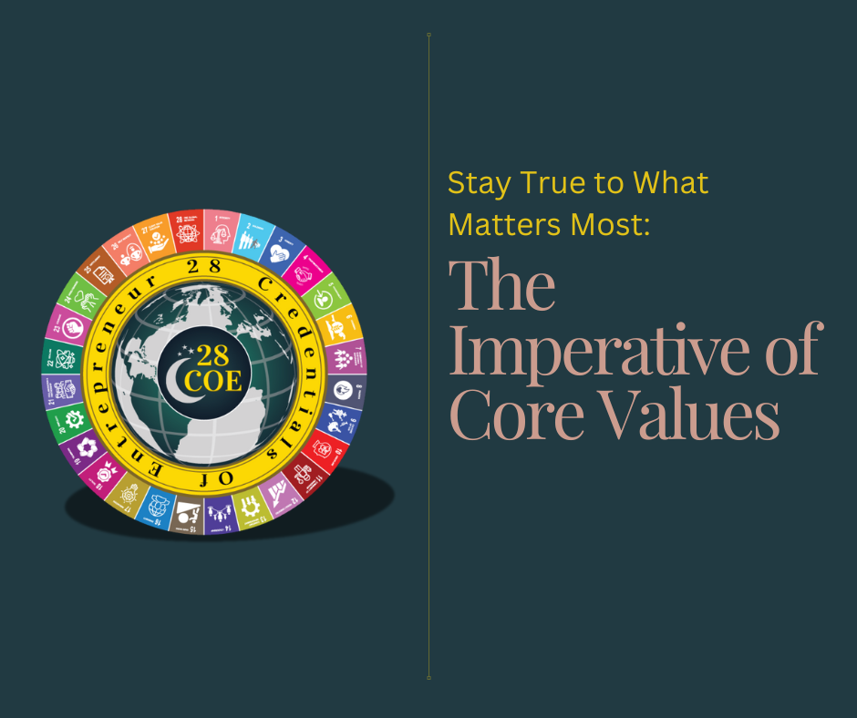 Stay True to What Matters Most: The Imperative of Core Values By Dr. Bilal Ahmad Bhat, Author of “28COE Core Values”